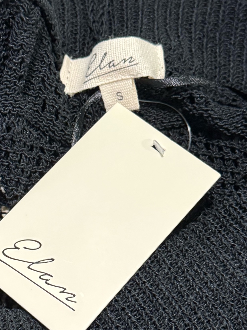 ELAN Crochet Wide-Leg Pant S Black $119 Retail NWT - Picture 3 of 8